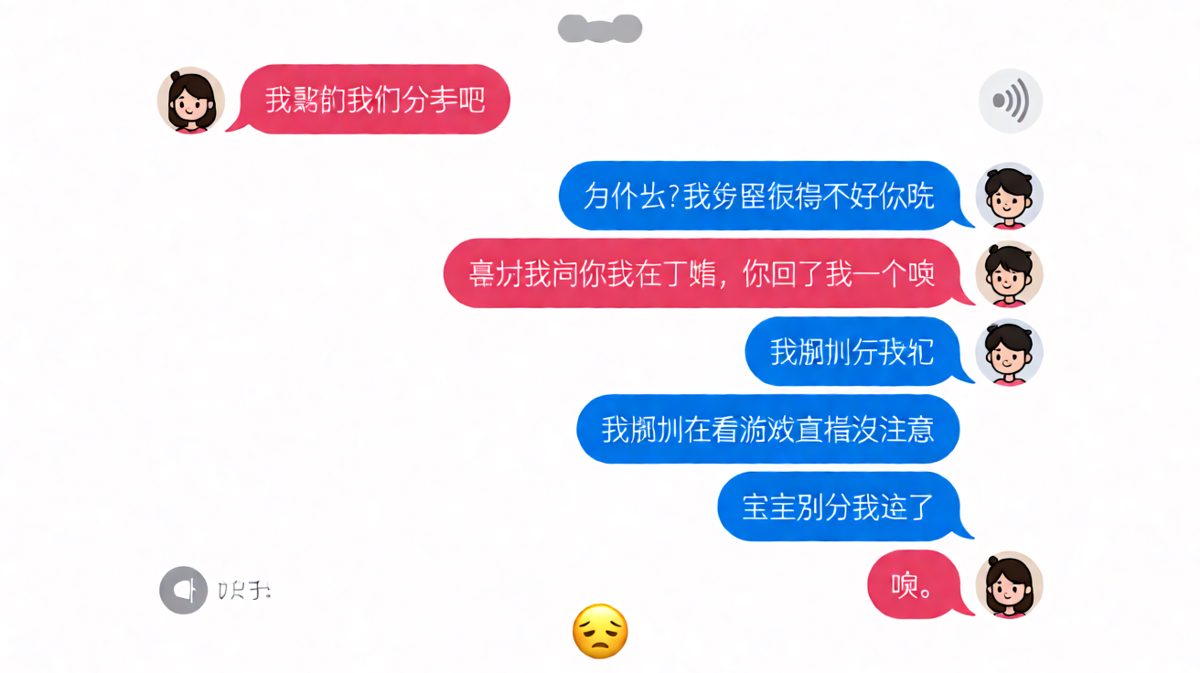 因为一个'嗯'字引发的分手危机，直男的噩梦