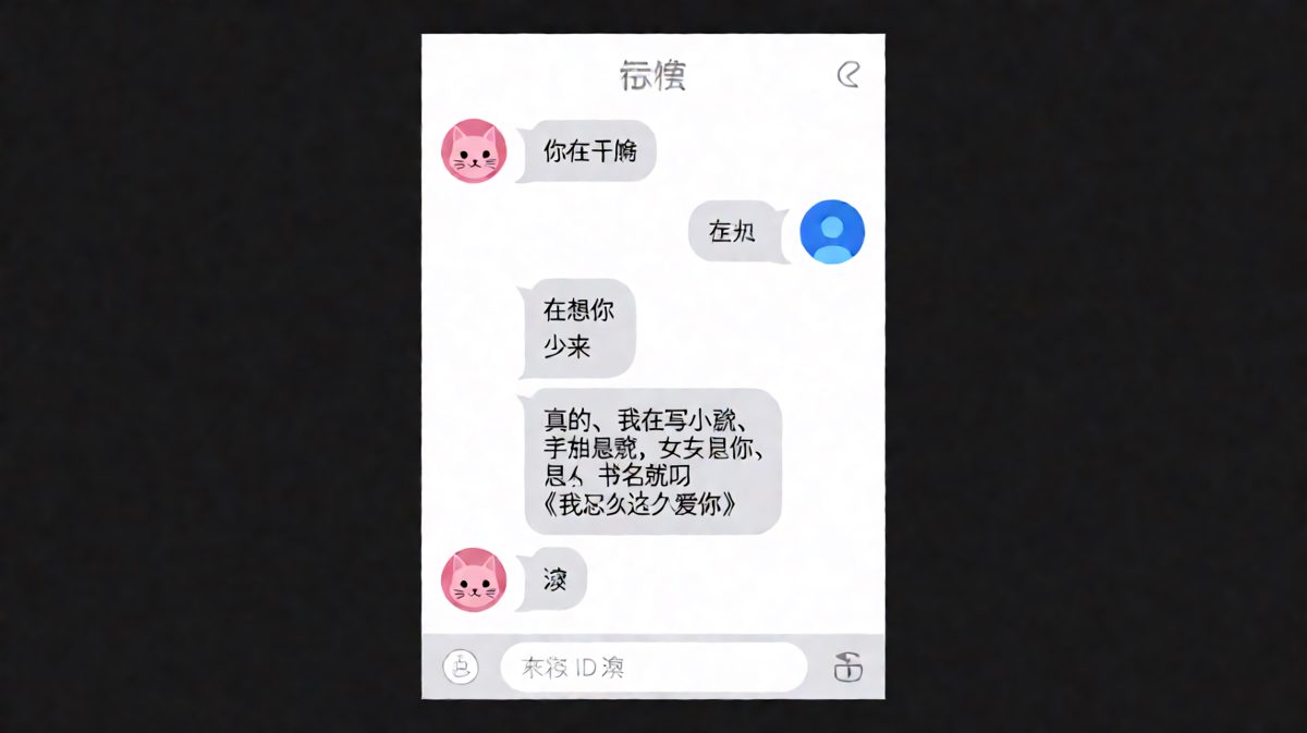 男生说在写小说，书名竟然是《我怎么这么爱你》，结果被女生一句话打回原形。