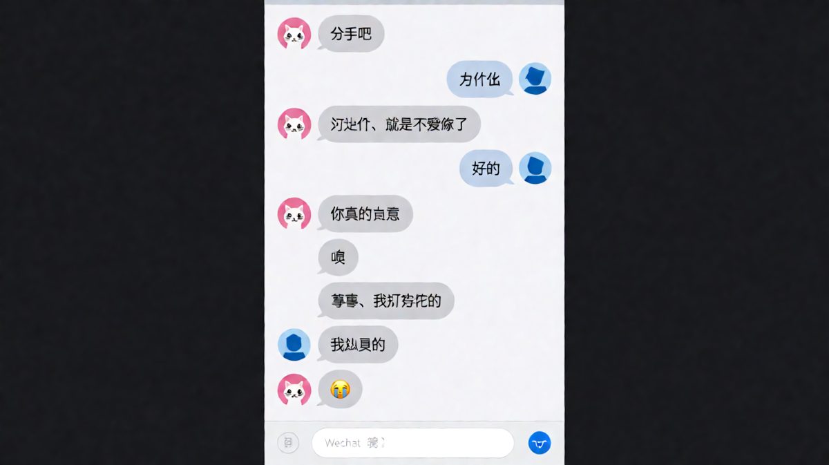 女生玩脱了试探性地提分手，结果男生竟然真的同意了，反转让人哭笑不得。
