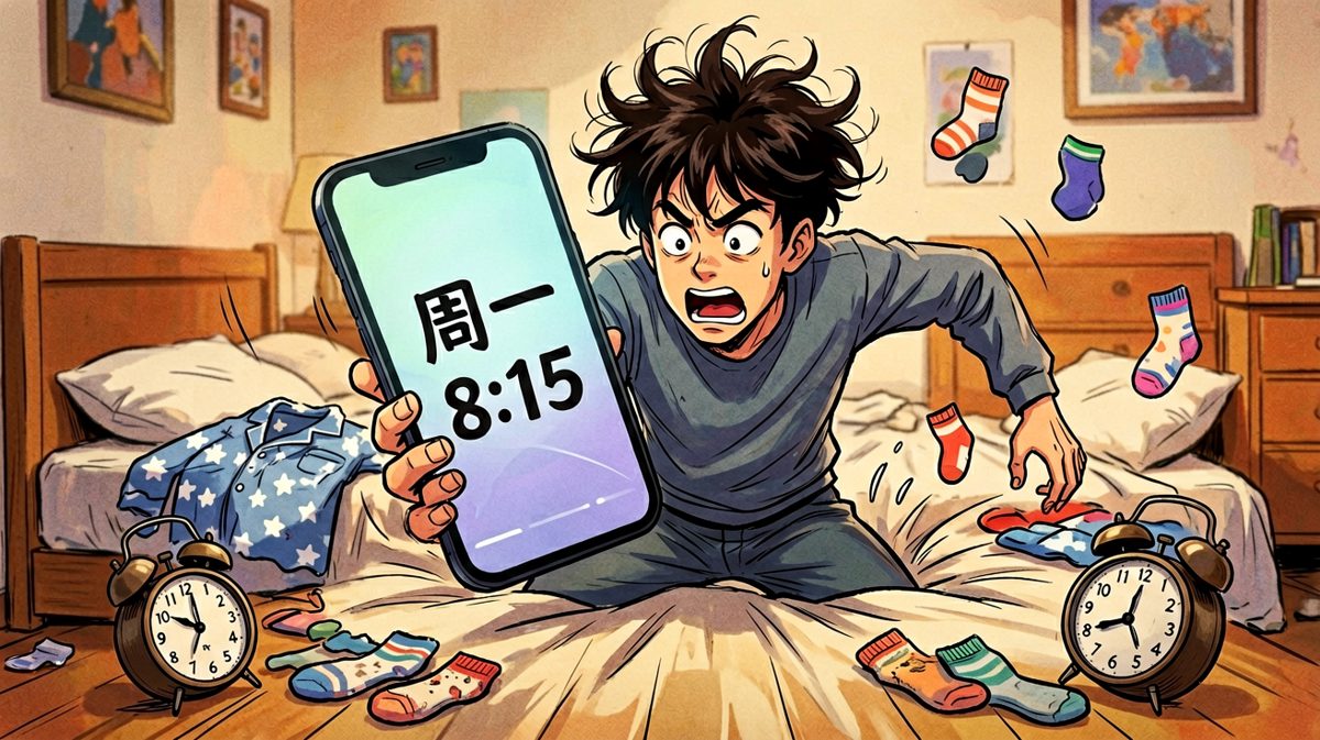 猛然惊醒——完了！要迟到了！