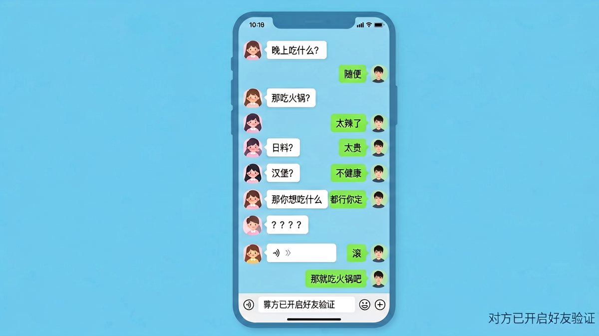 让女生做决定是最危险的选择题，最终导致被拉黑