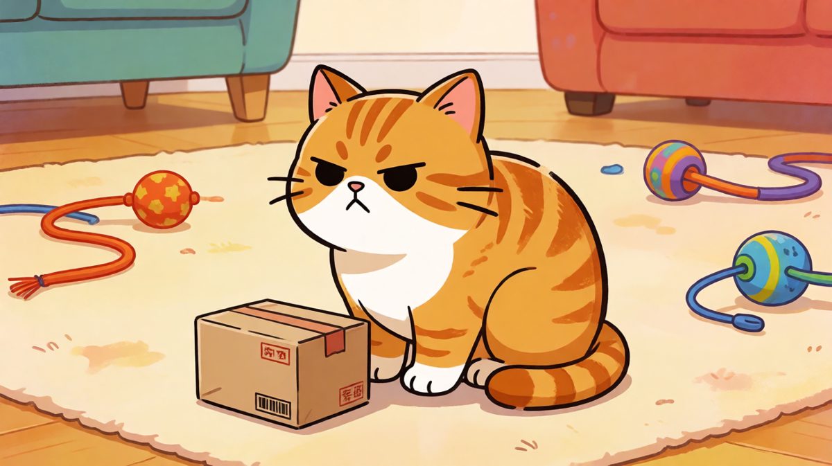 这盒子……应该能装下我吧？猫：你看我信不信