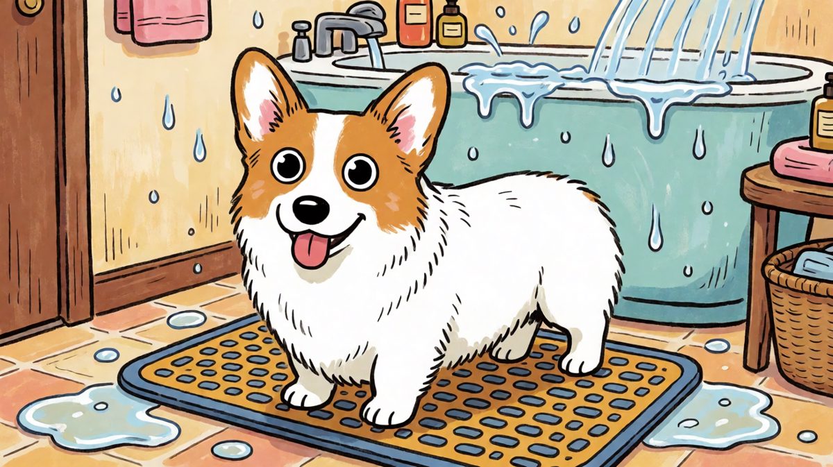 狗： bath time? Are you kidding me?! 本汪要闹了！