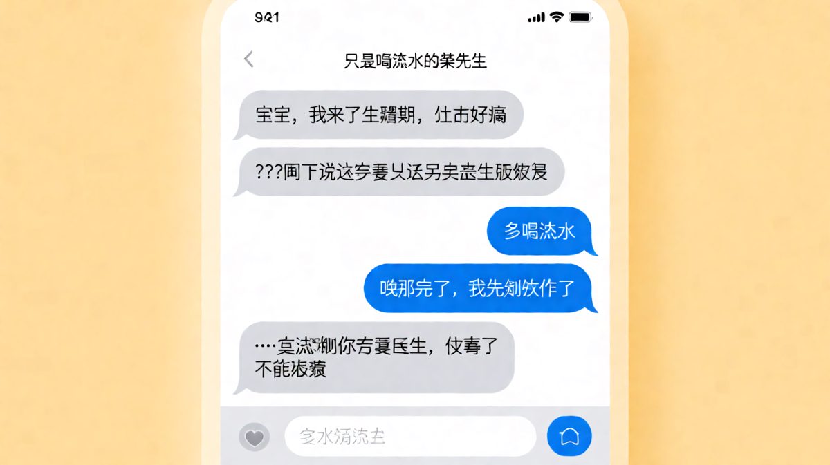 男生在女生说完没事后依然坚持让她喝热水，暖男人设彻底翻车。