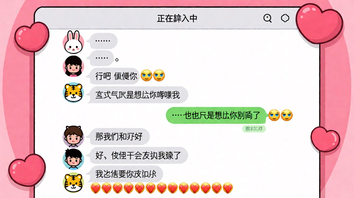 冷战最后以互相服软告终，但谁都没先道歉
