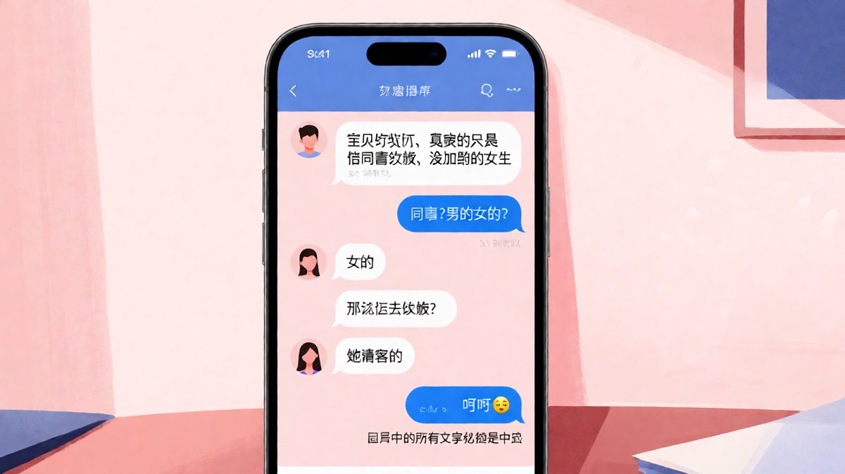 男生加班被拆穿，结果说是在陪女同事吃饭，最后的呵呵暴露了一切。