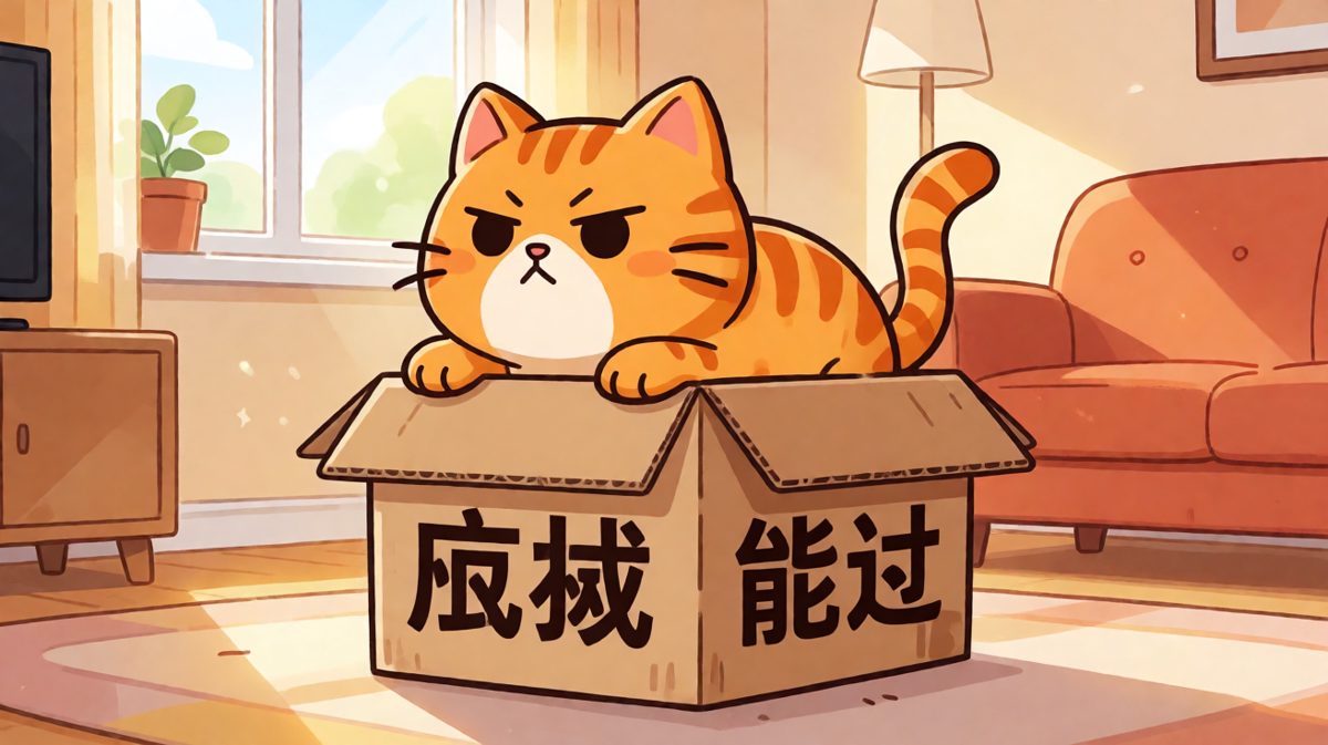 猫：只要我够努力，盒子就会变小！