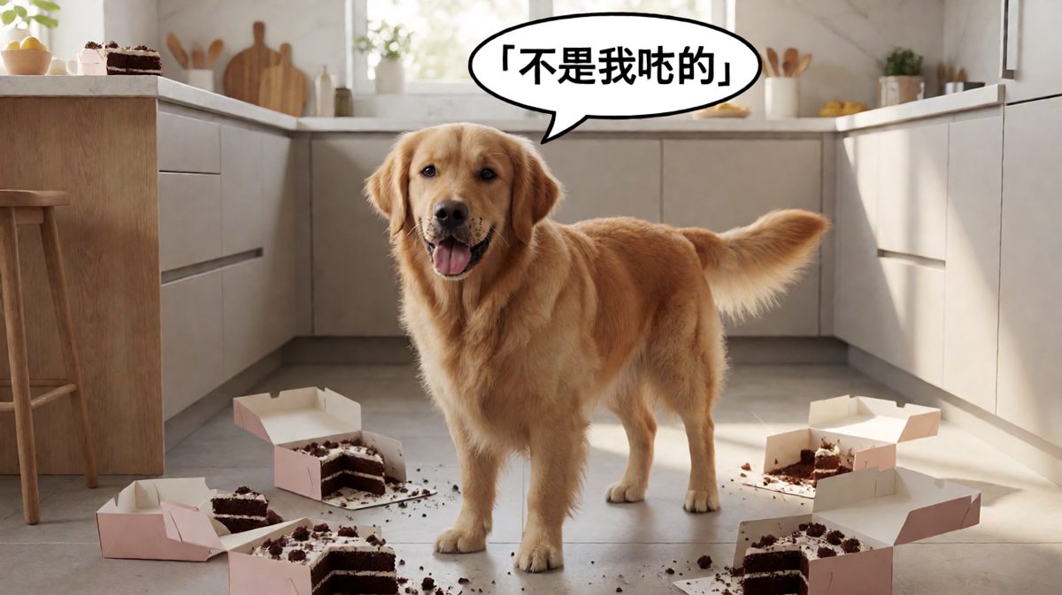 汪：是蛋糕自己跳进我嘴里的！