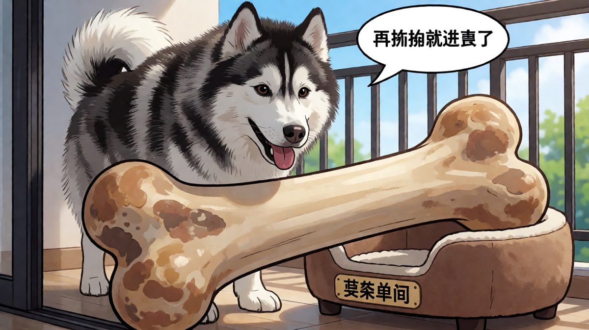 哈士奇：我的窝虽然小，但梦想很大！