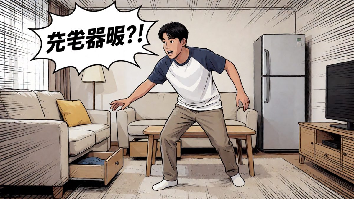 全屋搜索，充电器你跑哪去了