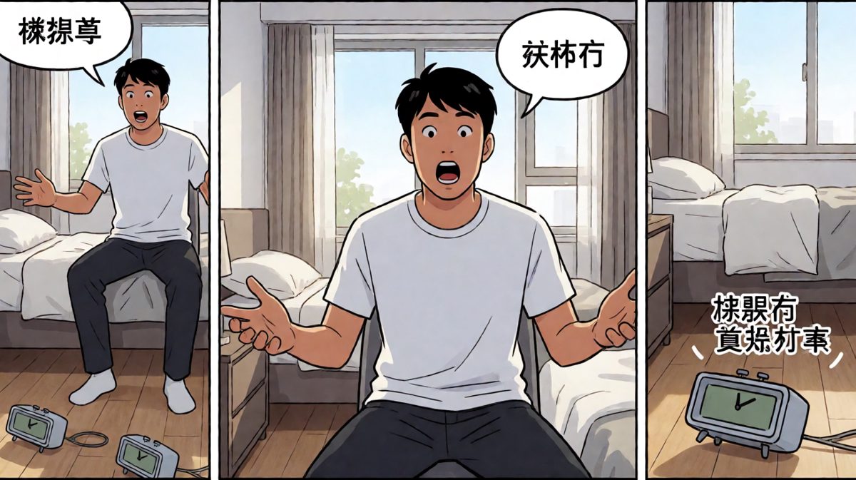 闹钟居然摔坏了