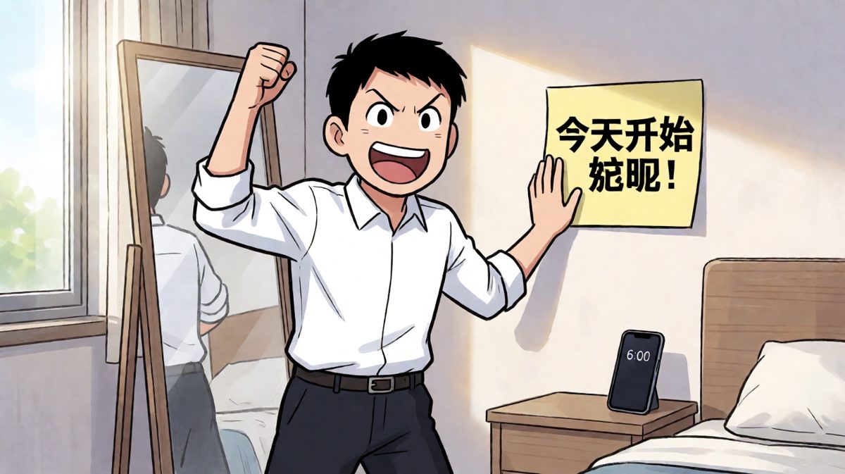 立下flag，斗志昂扬发誓要减肥