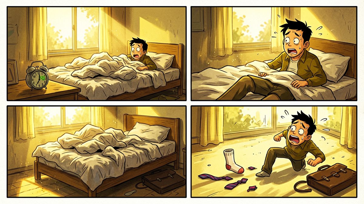 醒来一看，已经晚了一个多小时！