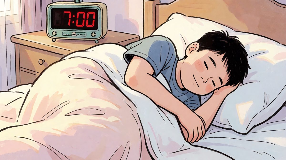 闹钟响起，主角秒睡继续