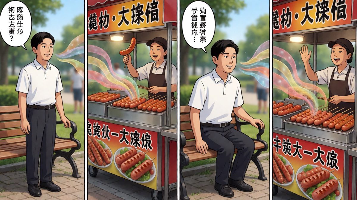 糟糕！烤肠香气来袭，意志力开始动摇……