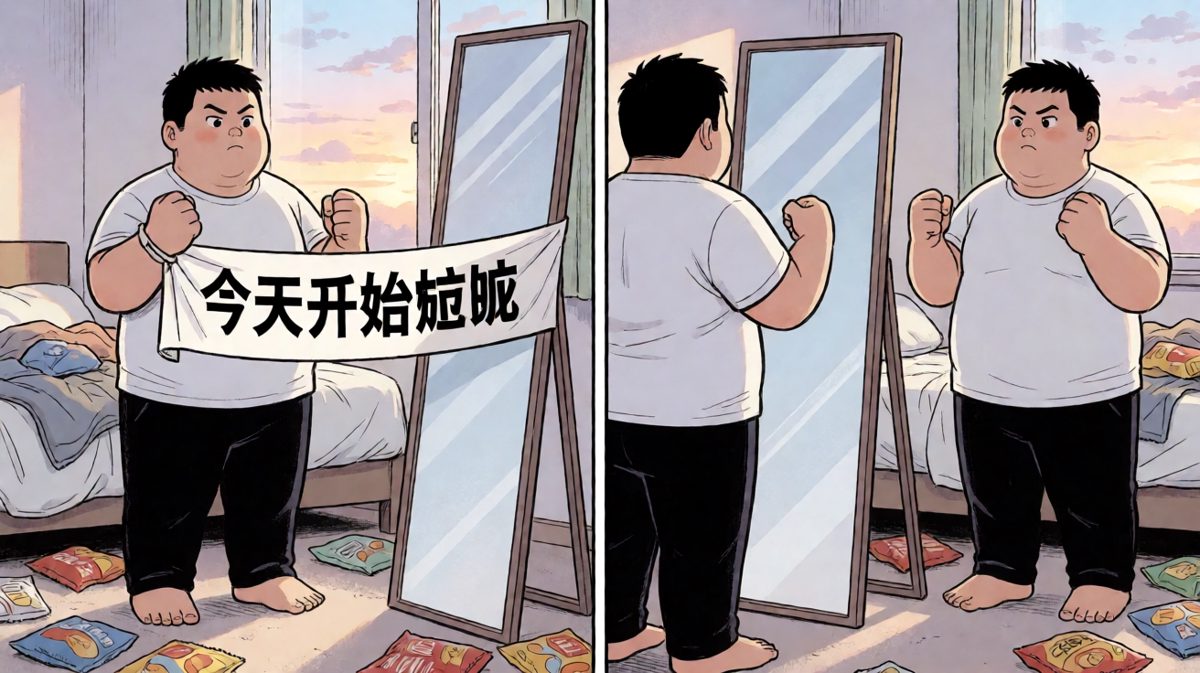 第一天，立下减肥誓言
