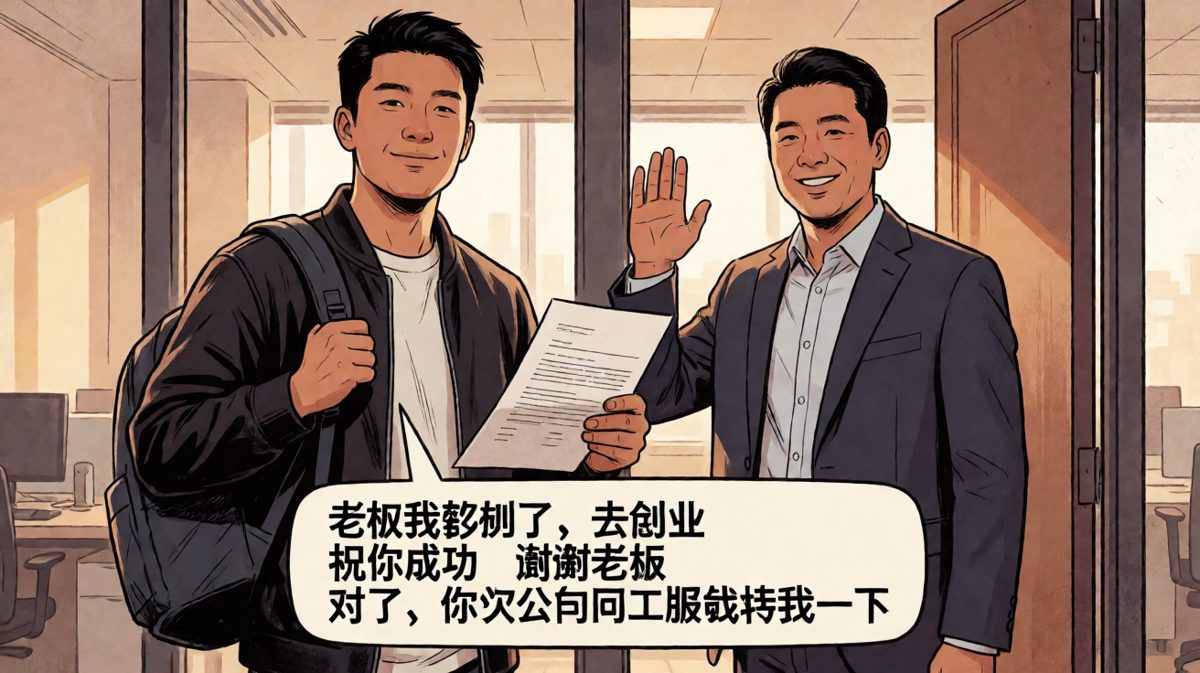 员工潇洒辞职准备创业，老板最后补刀让人崩溃