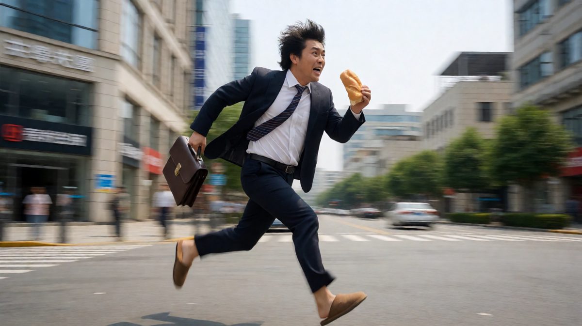 分秒必争，以光速冲向公司！