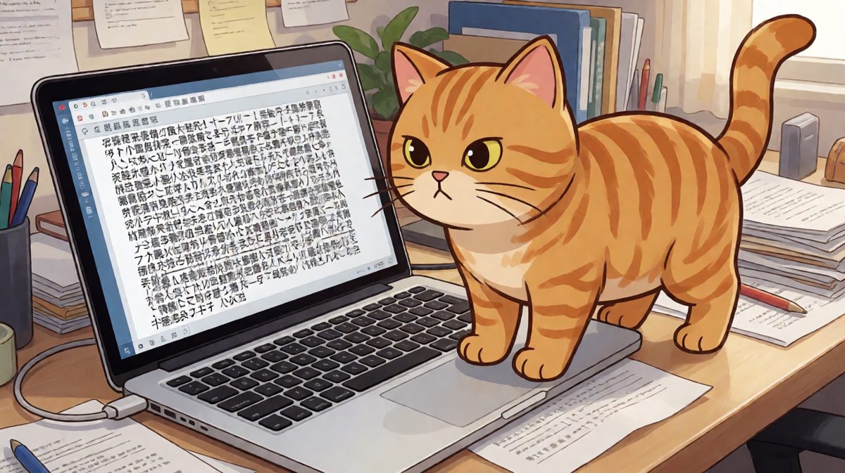 这猫以为自己在敲代码，其实在写乱码