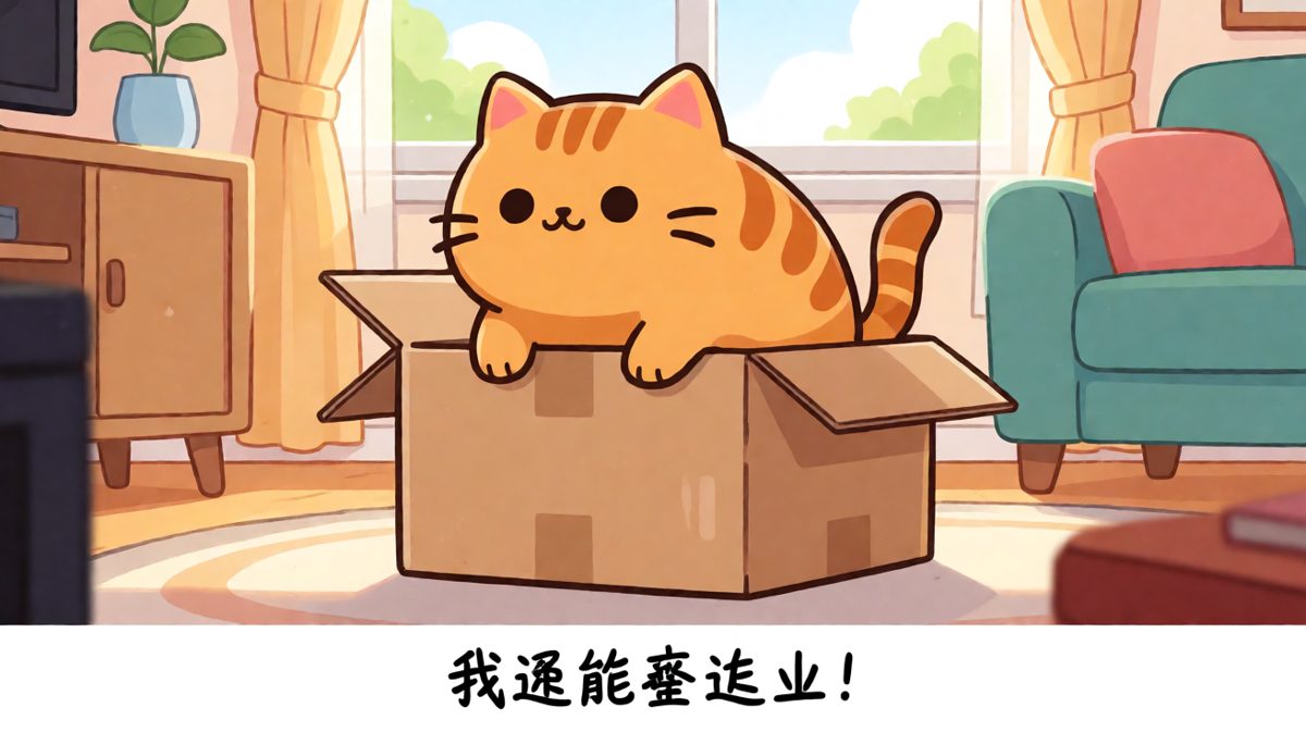 猫的自信心从不会输给任何容器