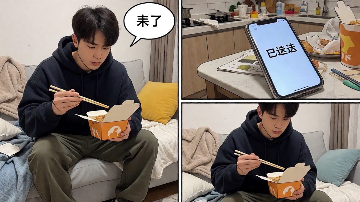 折腾半天，最后还是点了外卖