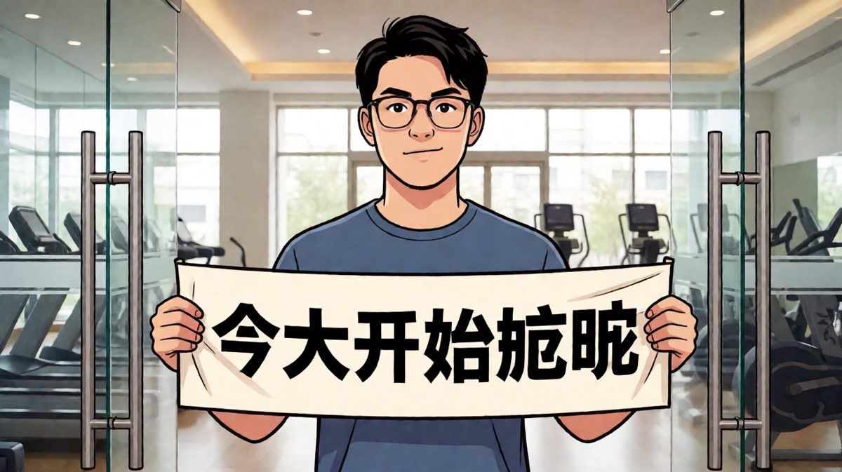 早晨信心爆棚，宣布减肥计划开始