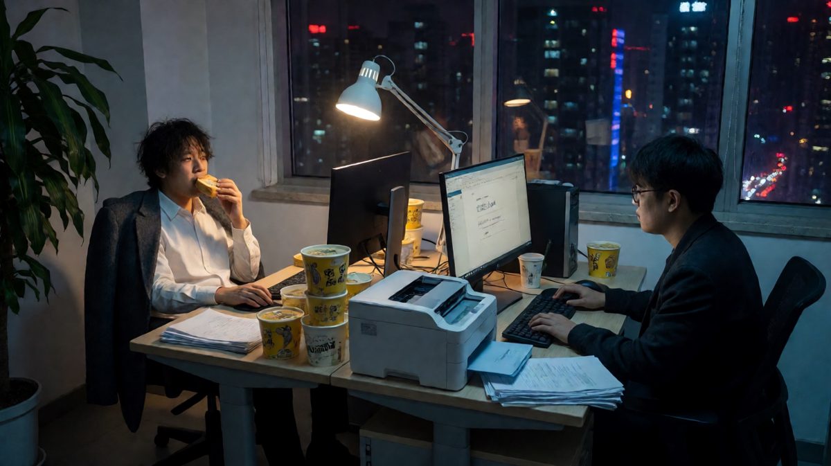 老板擦着汗说：'这个项目做完大家都能拿奖金...'员工刚要感动，老板接着道：'虽然你那份会被扣除用于支付加班费'