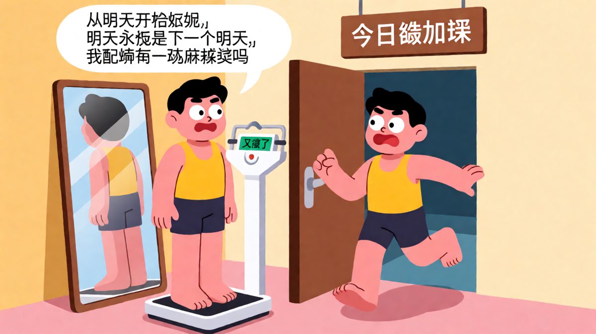 减肥的事明天再说，毕竟明天一定比今天有动力