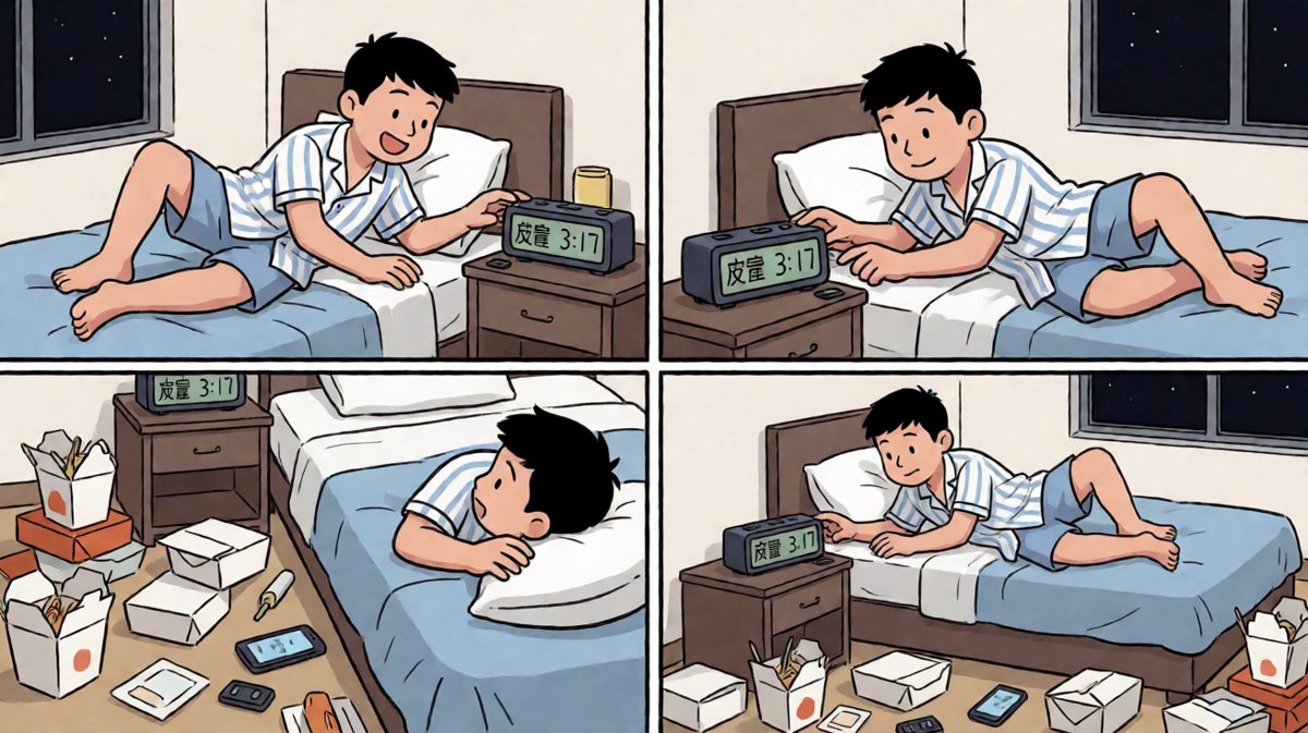 闹钟坏了？不，是床封印了他