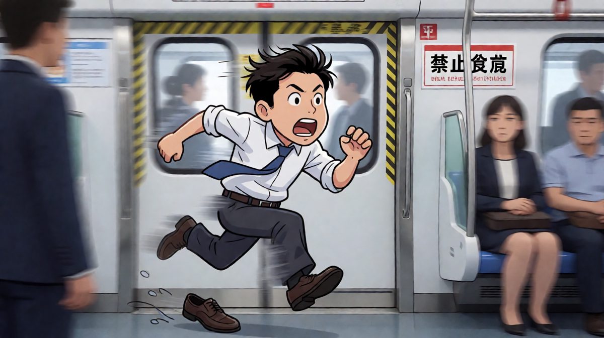 早高峰的地铁，从不为任何人停留