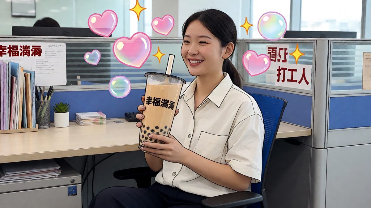 奶茶一口，班味走狗