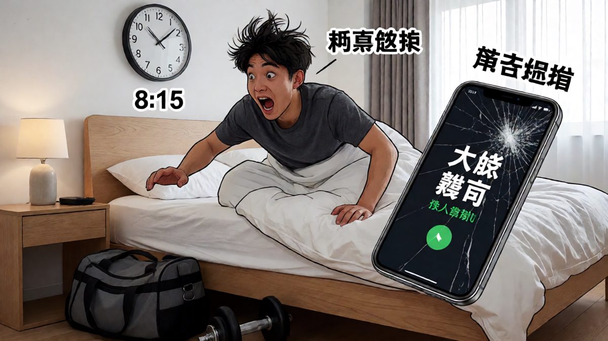 完了完了完全忘了还有闹钟这回事！