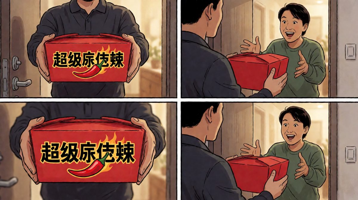 外卖送到，满怀期待开箱