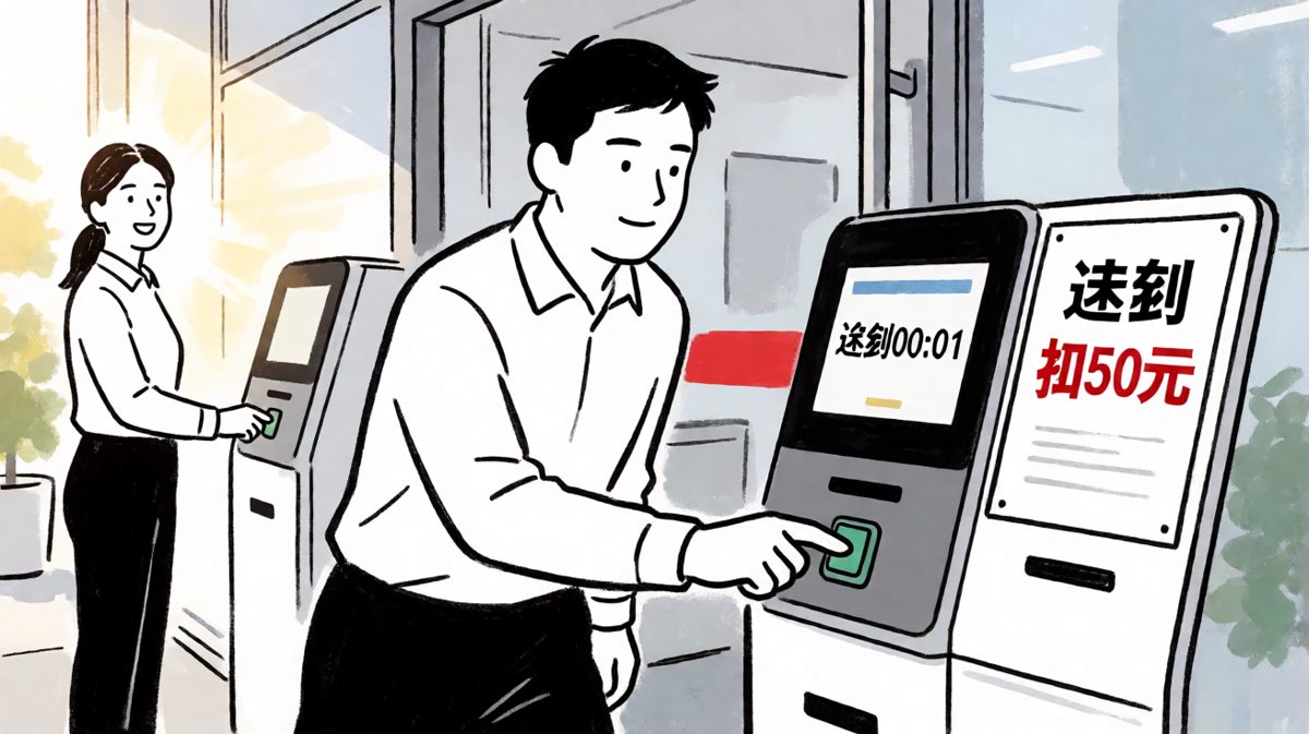 就差一秒！迟到一分钟扣五十块