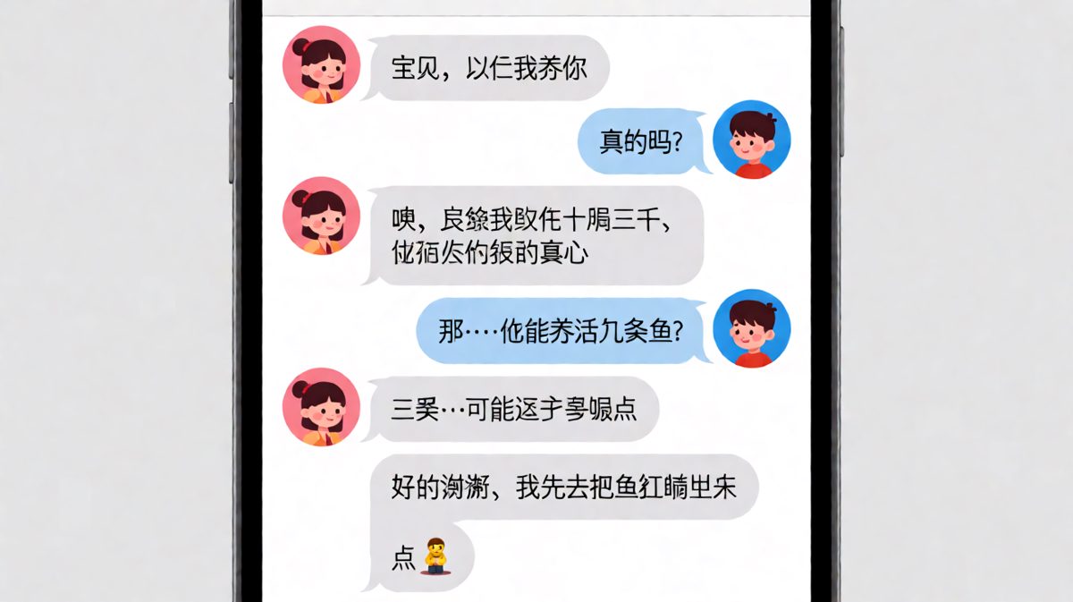 深情表白三句话，反手被问养几条鱼