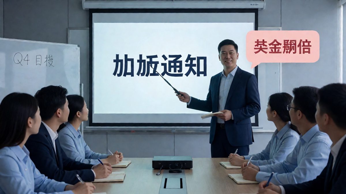 老板说：「这次项目很关键，大家辛苦一下。」员工以为要加班，结果他补充道：「当然，奖金翻倍。」