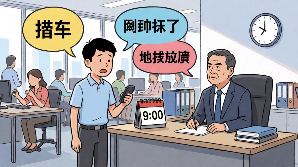 员工迟到被问原因，一口气说了三个理由，老板淡定回应：「巧了，我也经常这样，下次一起。」