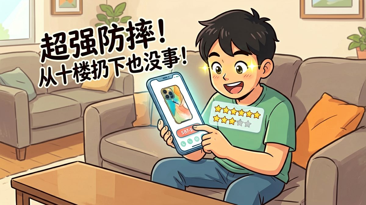 小明看到商品宣传语心动不已，果断下单。