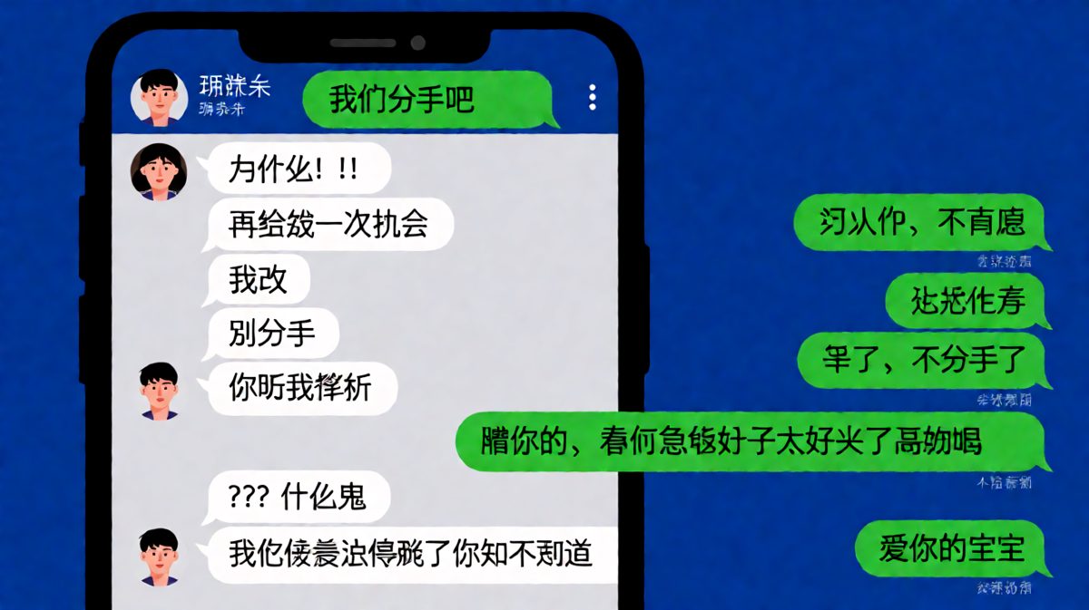 一句分手把对方吓到心跳加速