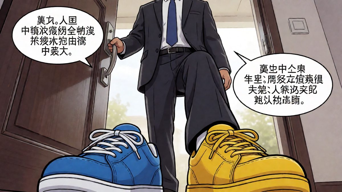 出门才发现穿错了鞋