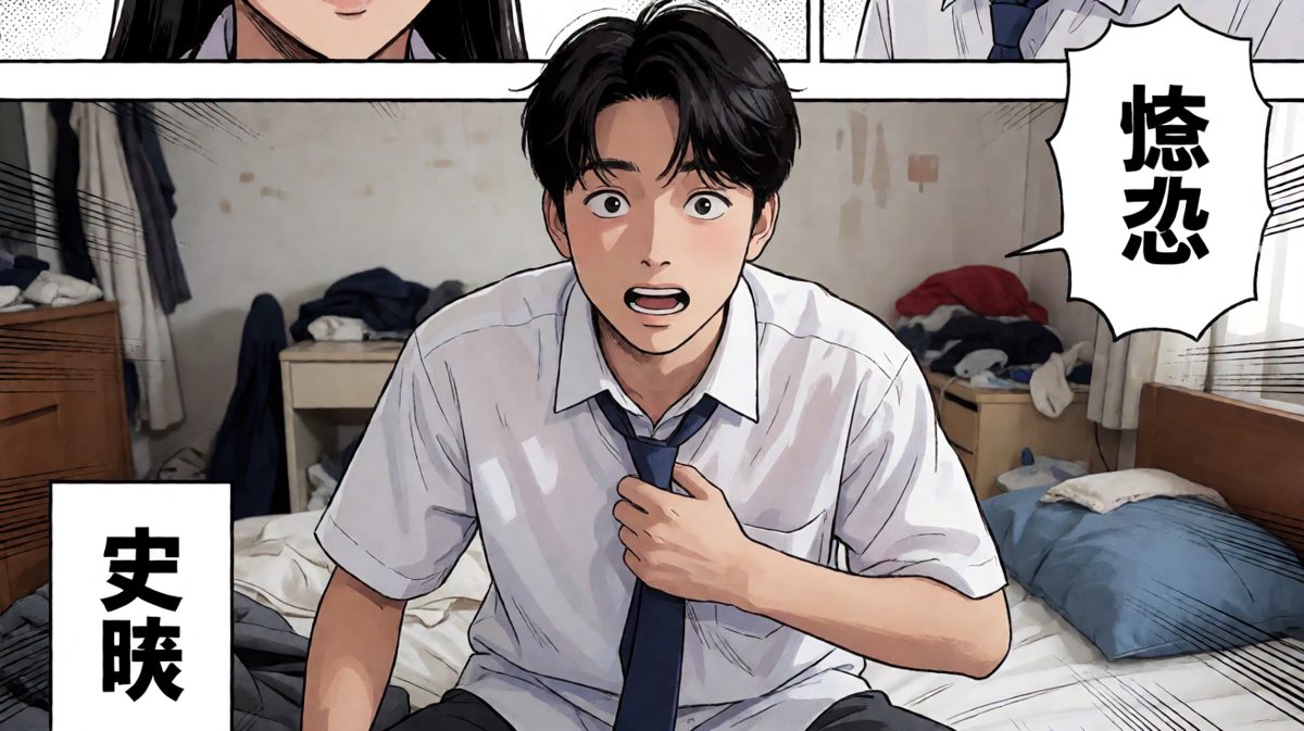 惊醒后慌忙抓起衣服随便套上冲出家门。