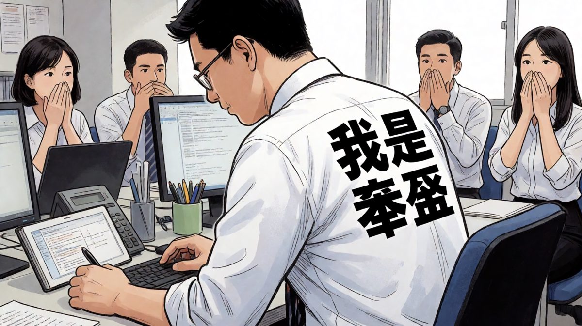 低头一看，衣服穿反了，背后还印着羞耻字样。