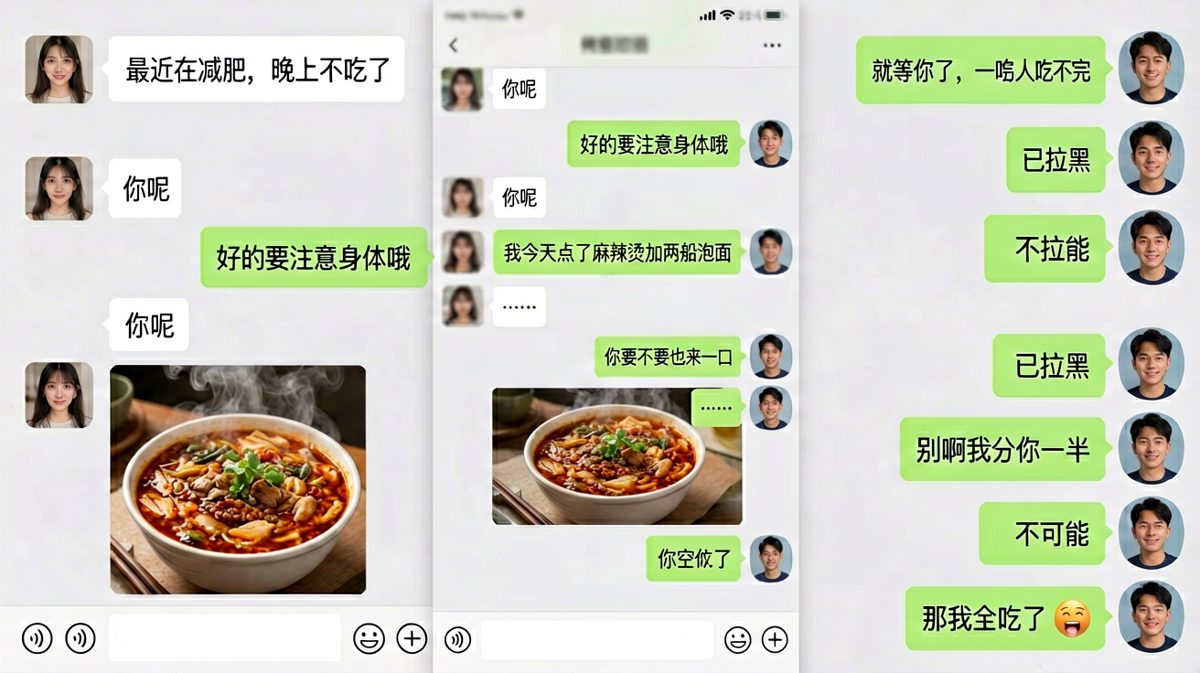 减肥路上，男朋友就是最大的绊脚石。