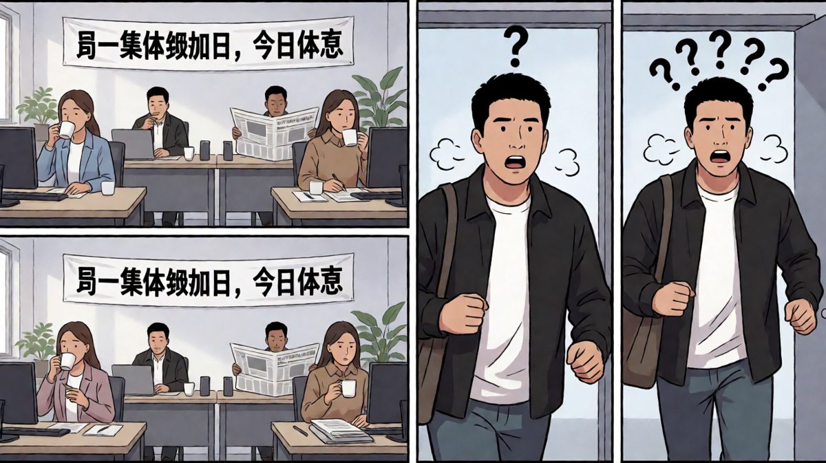 冲到公司才发现——今天其实是周末