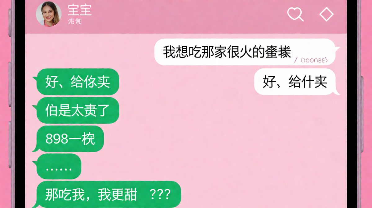 想喝奶茶引发的'吃我更甜'式直男回应。