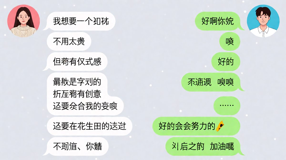 送命题四部曲：女生的礼物要求让男生连夜查资料