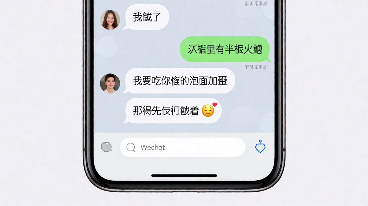 我说饿了，他说泡面加蛋要另外收费