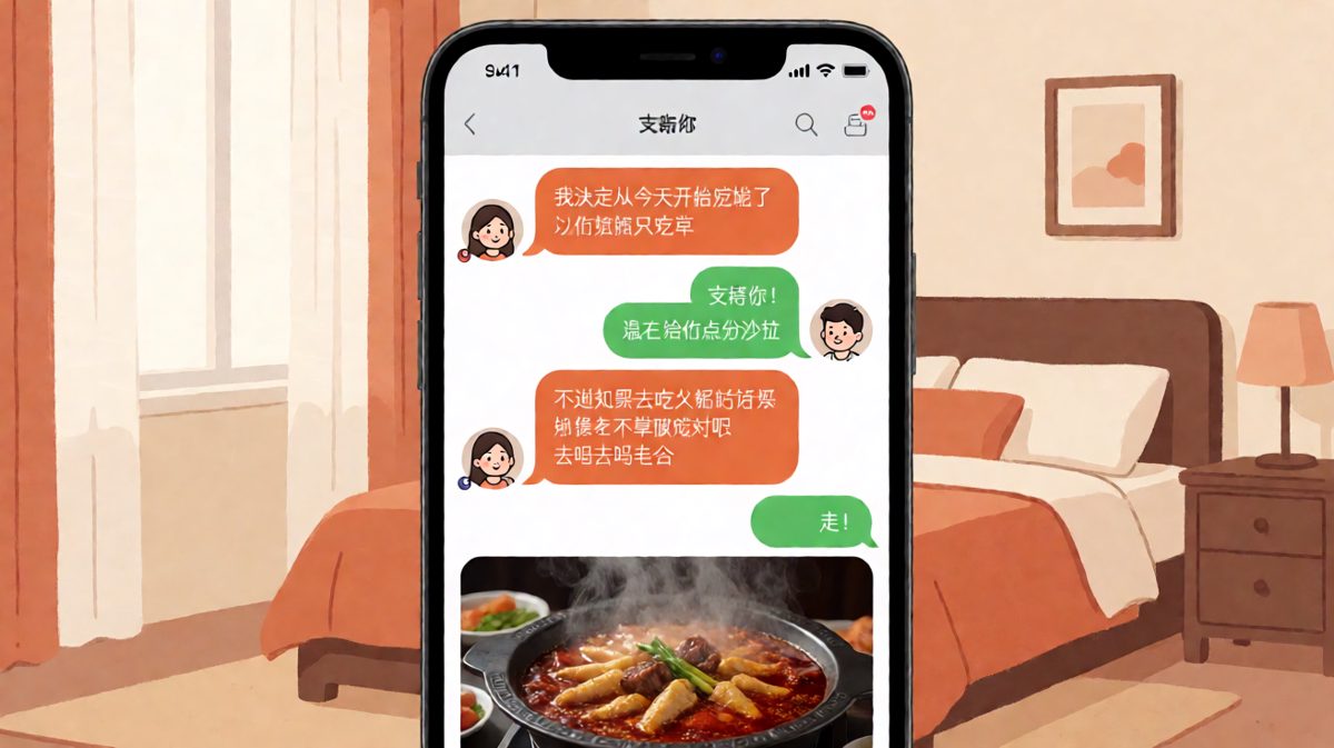 减肥第一天就在火锅面前全线崩盘，女生的减肥誓言活不过三句话。