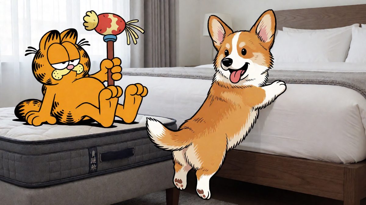 狗：……我只是在做一个很久的实验。猫：兄弟，放弃吧，丢人。