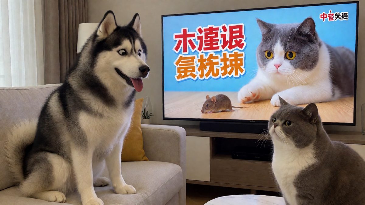 哈士奇：原来猫抓老鼠是真实的！我一直以为那是演的！